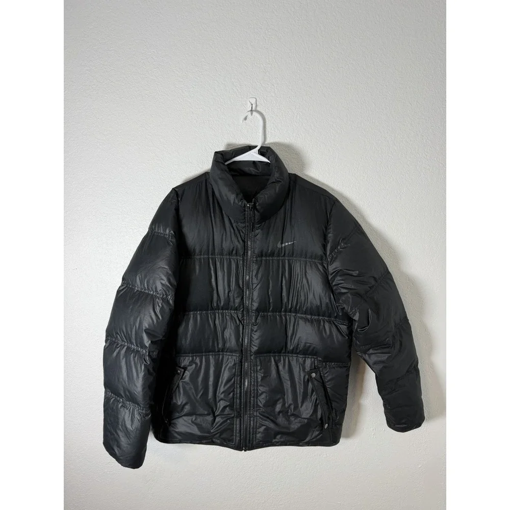 Nike Vintage Down Puffer Jacket Size Large Black SAMPLE RARE